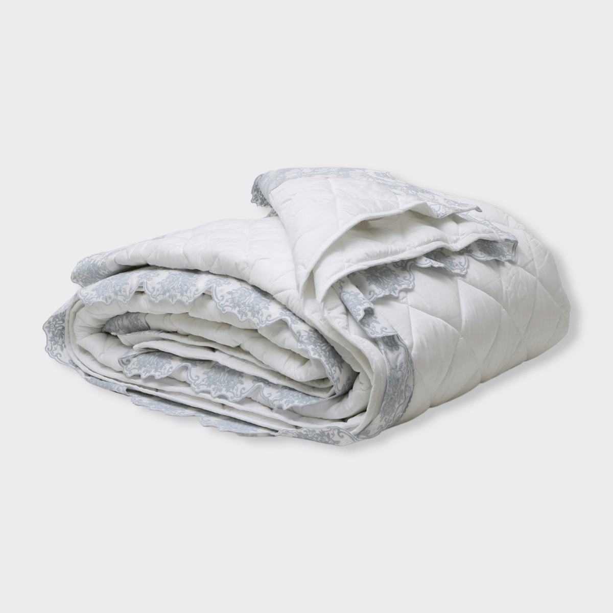 Edredom Fleur 320 Fios By Isabella Narchi - Branco / Blue