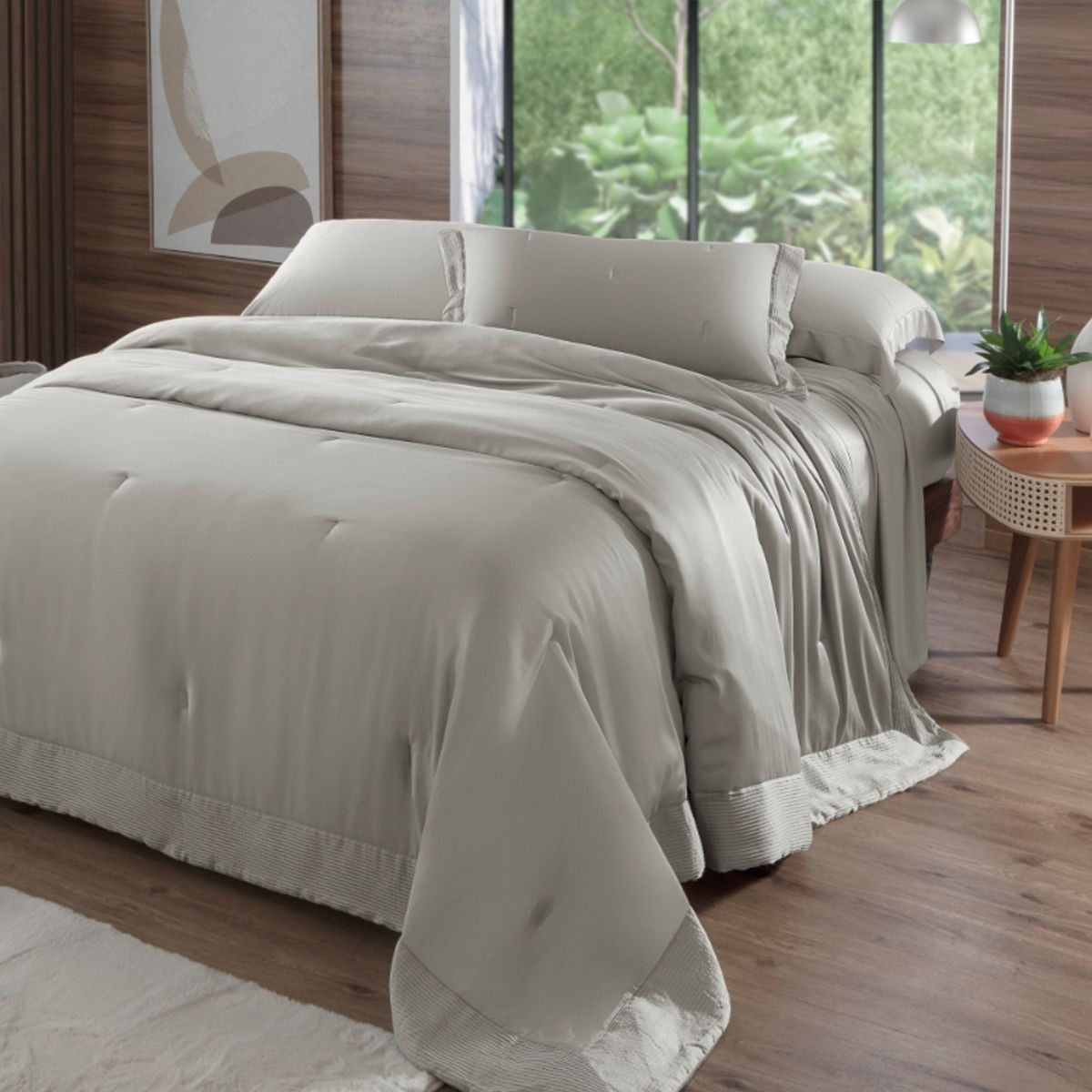 Colcha Bambu Bali 400 Fios Kacyumara Fend