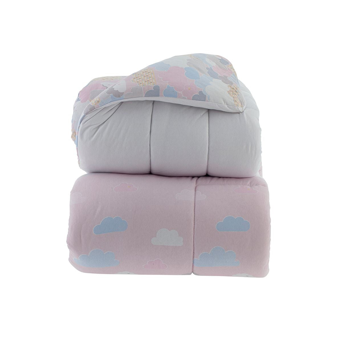 Edredom Malha 100% Algodão Sofee Kacyumara Nuvenzinhas