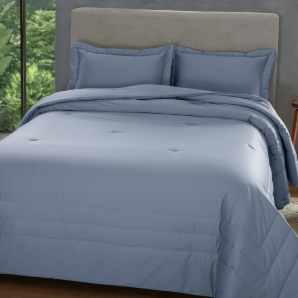Colcha 300 Fios Confort Montez Kacyumara Blue Jeans