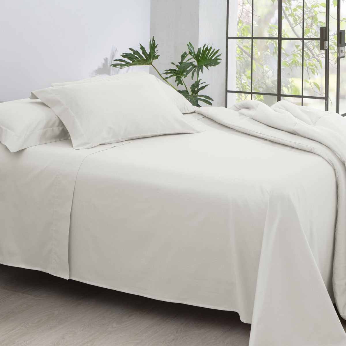 Lençol de Elástico 300 Fios Satinée Kacyumara Off White