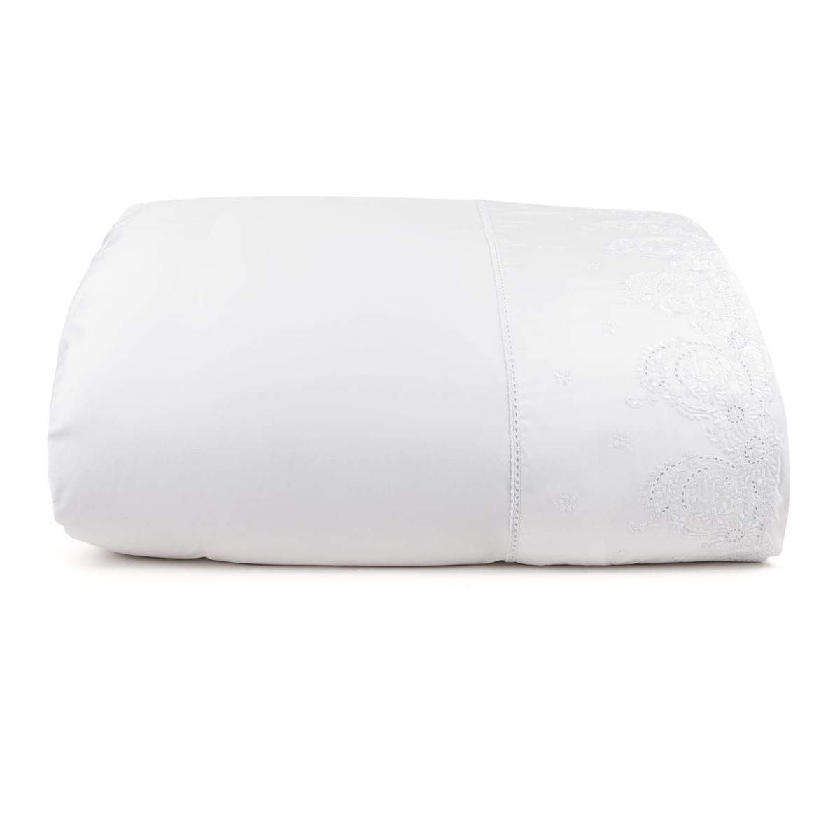 Capa De Edredom Fábula 320 Fios - Branco / Branco