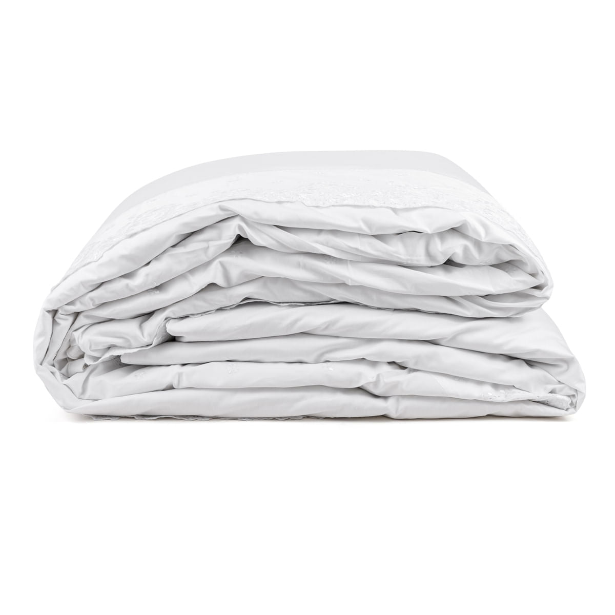 Capa De Edredom Fábula 320 Fios - Branco / Branco