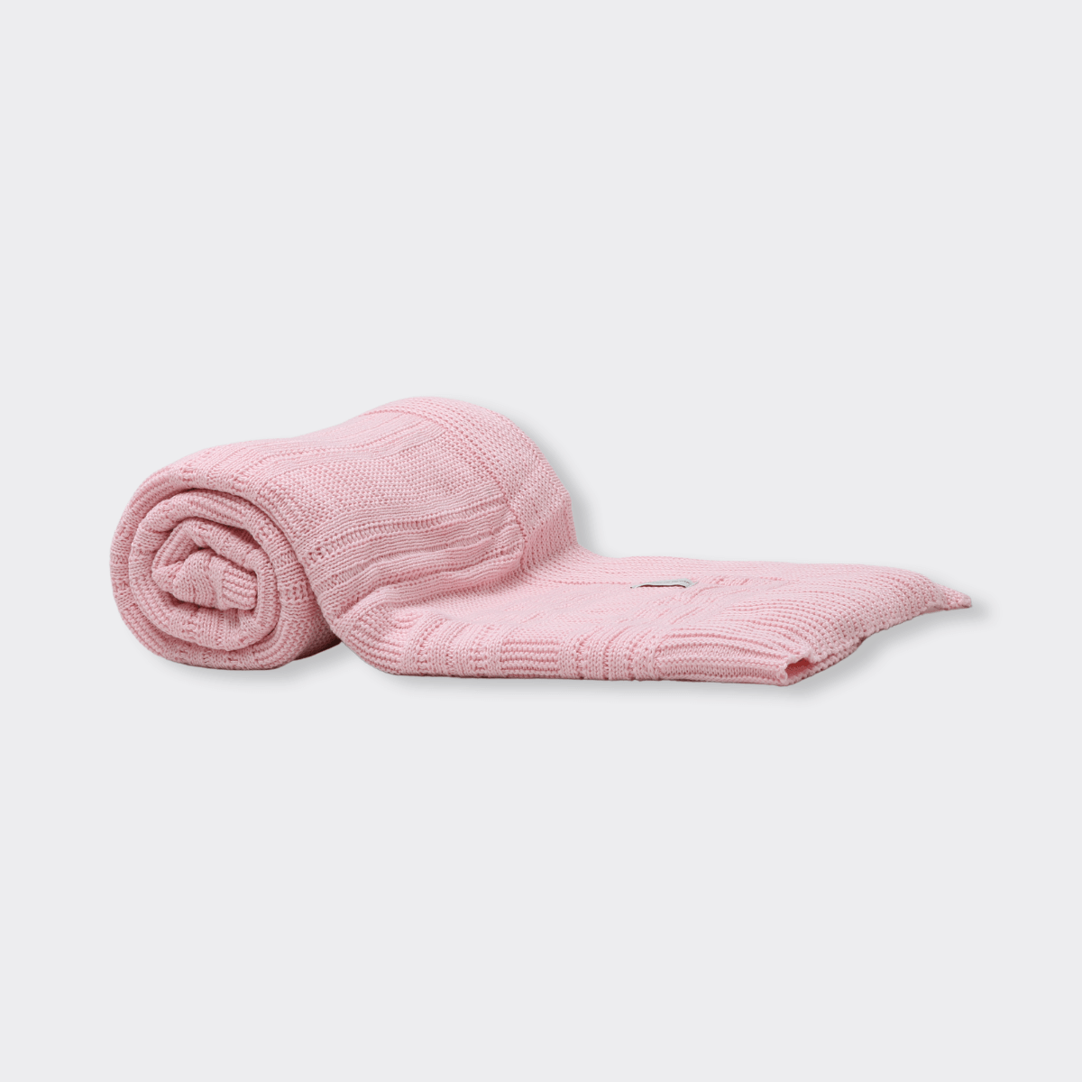 Peseira De Tricot Canelada - Rosa Claro