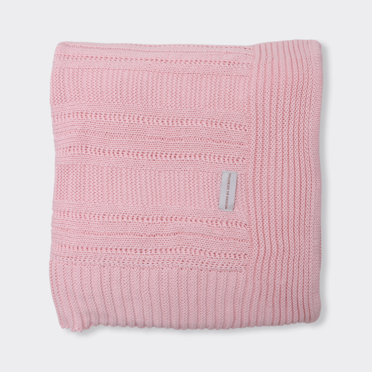 Peseira De Tricot Canelada - Rosa Claro