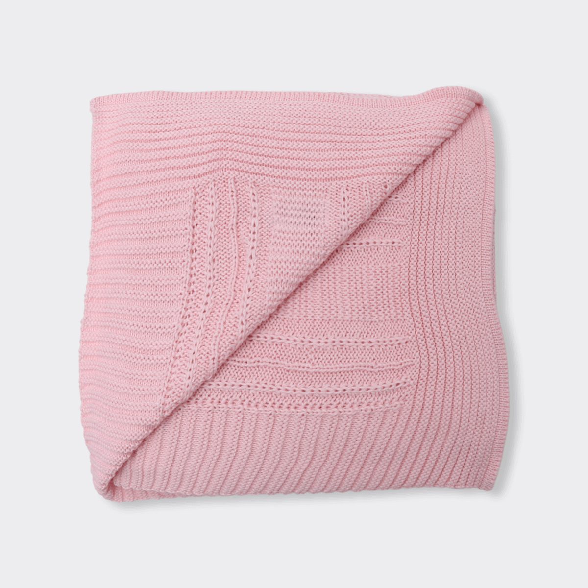 Peseira De Tricot Canelada - Rosa Claro