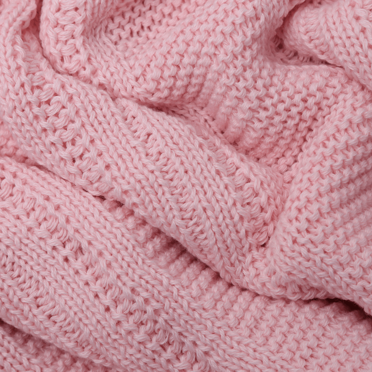 Peseira De Tricot Canelada - Rosa Claro