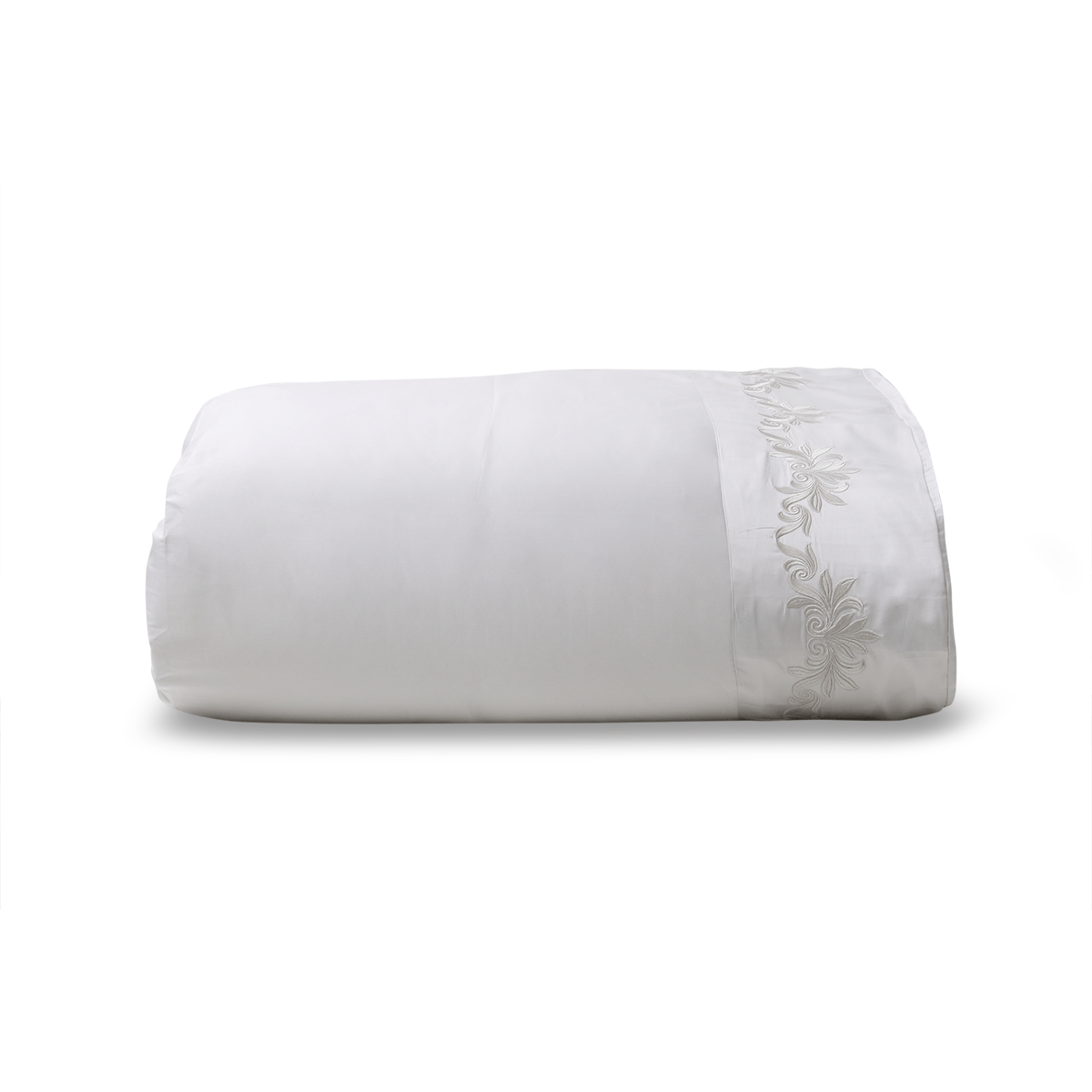 Capa De Edredom Leaf 600 Fios - Prata / Prata