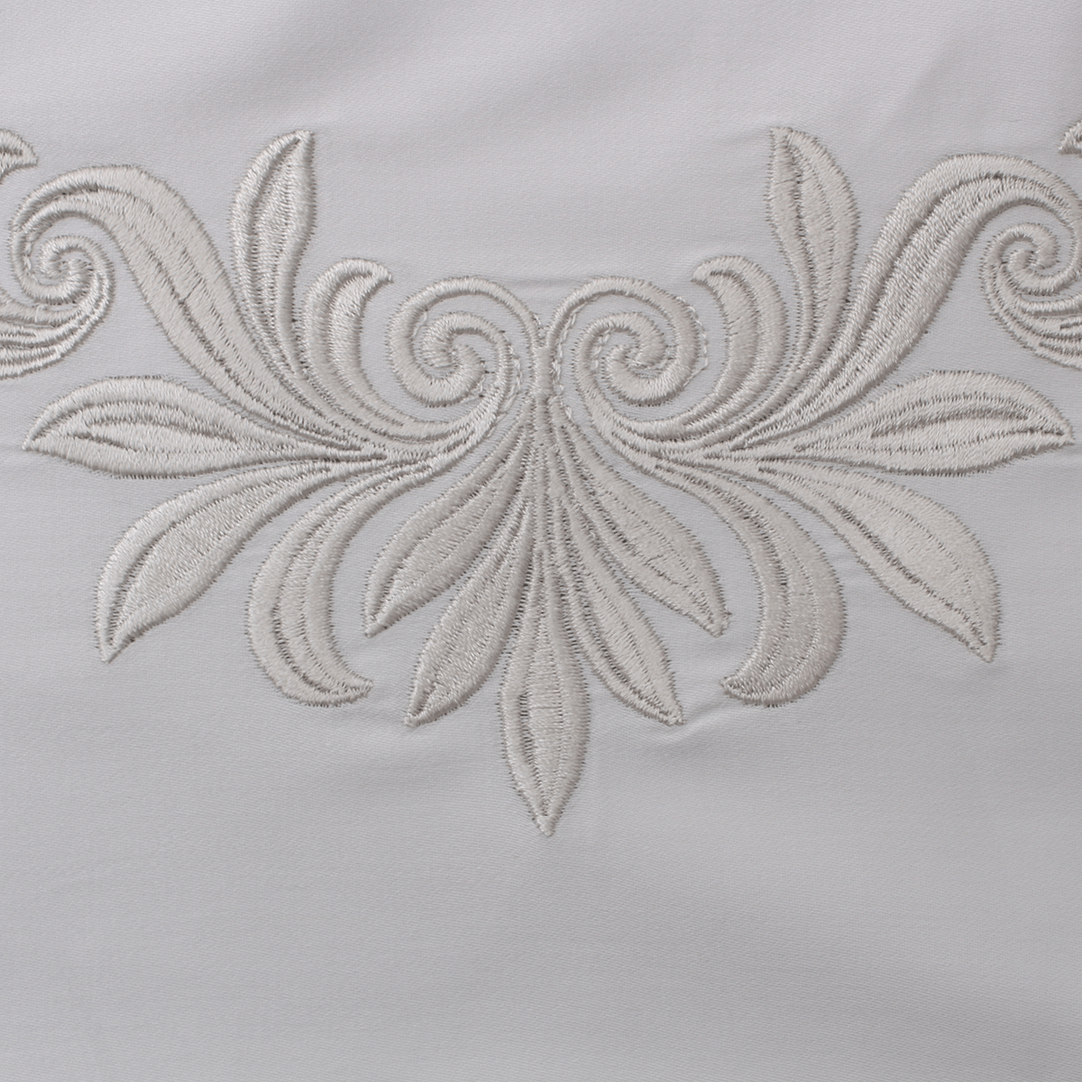 Capa De Edredom Leaf 600 Fios - Prata / Prata