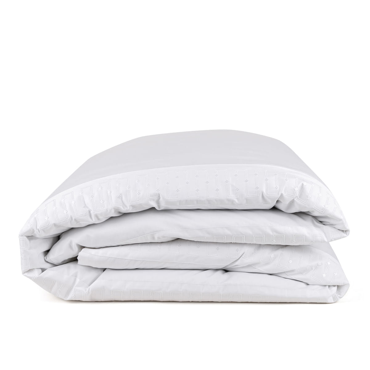 Capa De Edredom Ventura 320 Fios - Branco / Branco