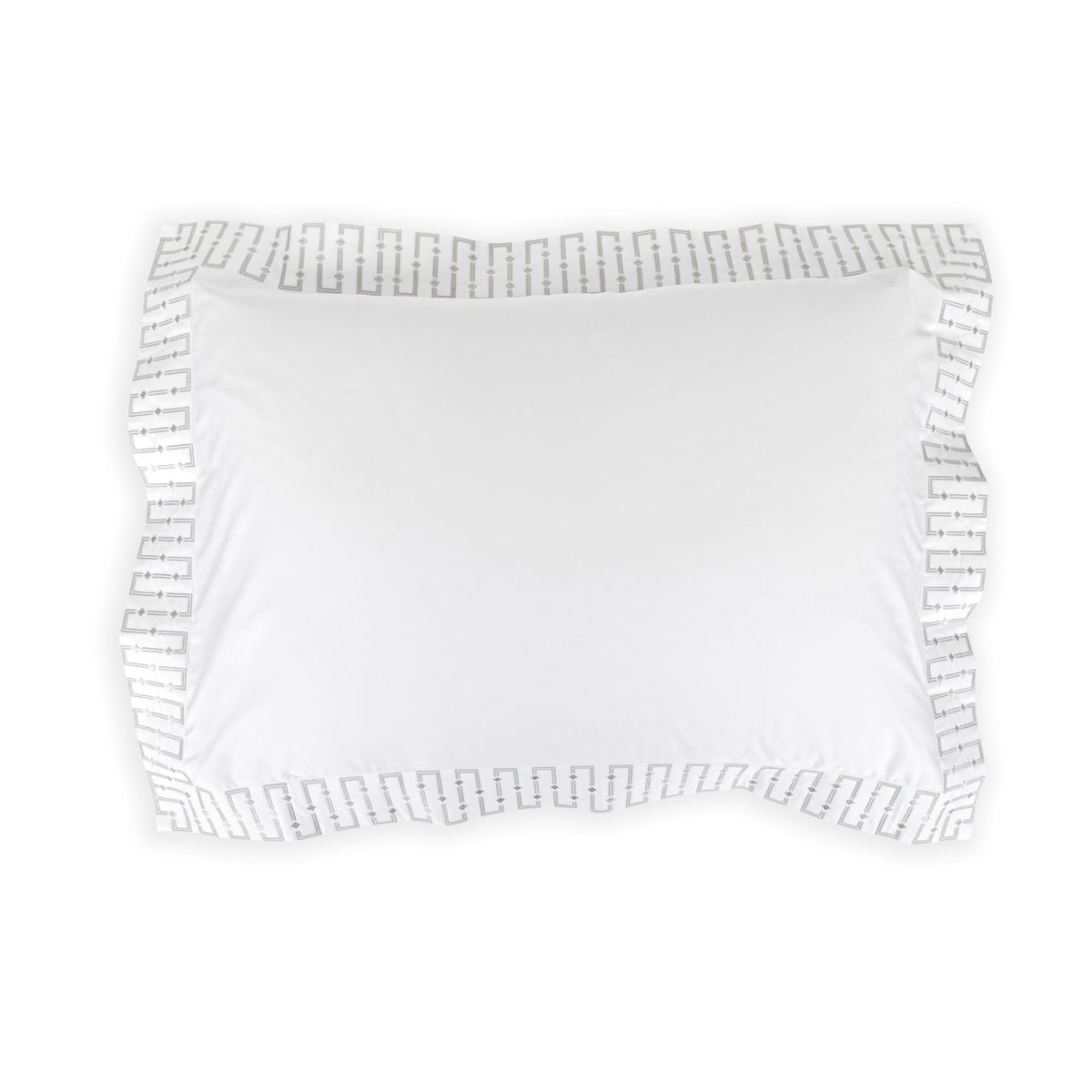 Capa De Edredom Ventura 320 Fios - Branco / Cinza