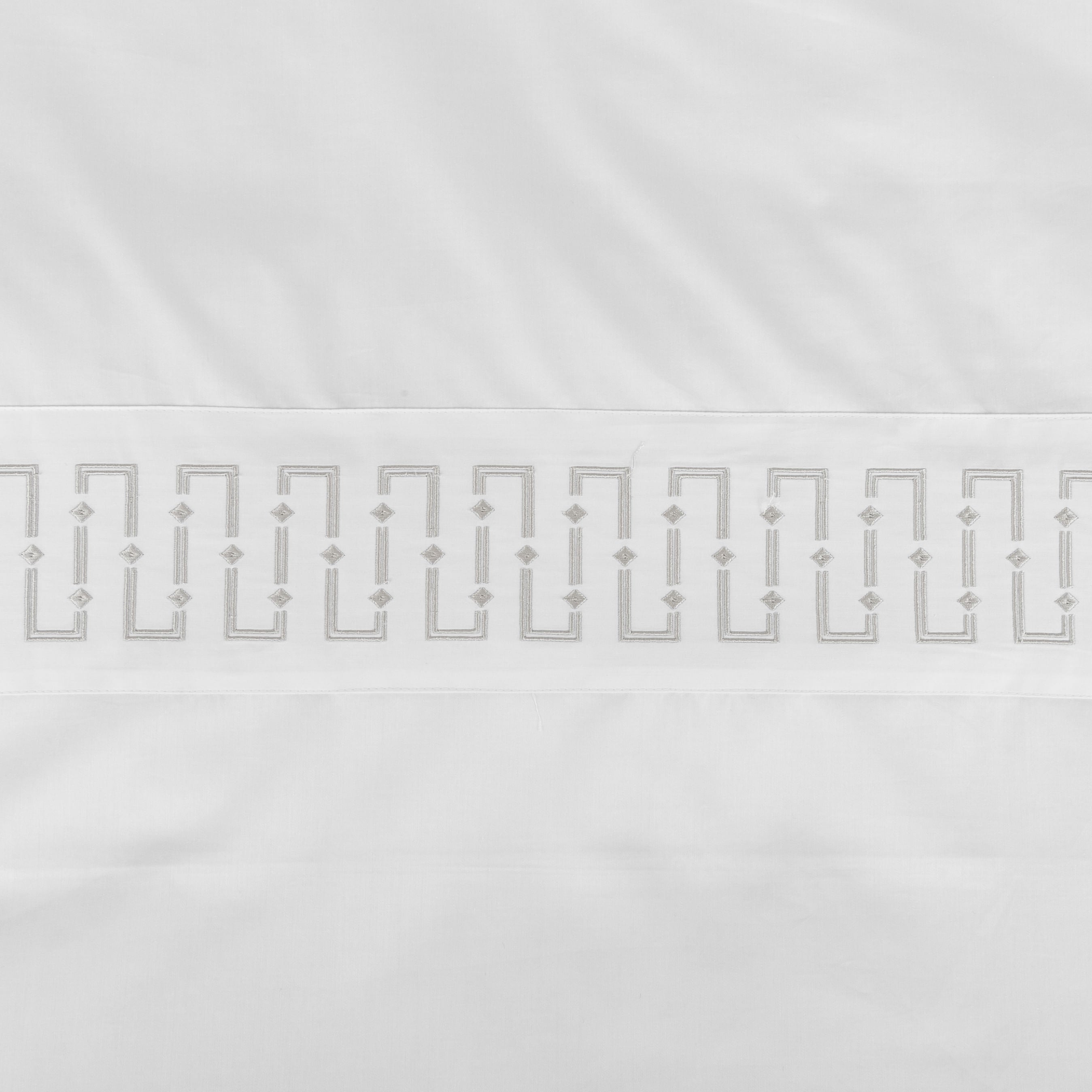 Capa De Edredom Ventura 320 Fios - Branco / Cinza