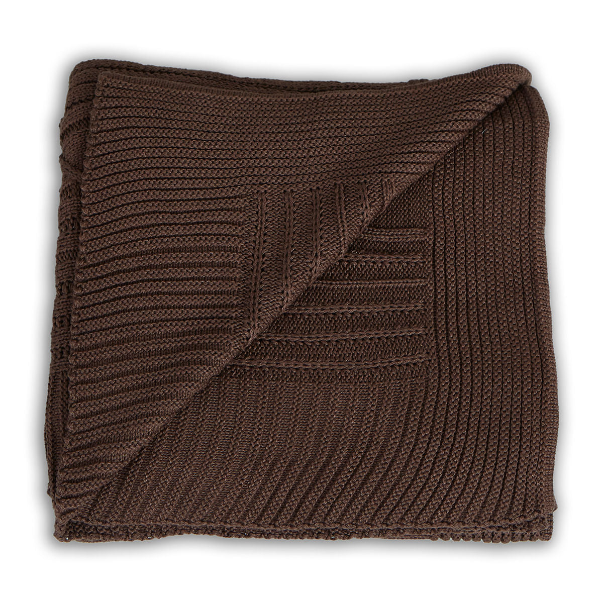 Peseira De Tricot Tranças - Marrom