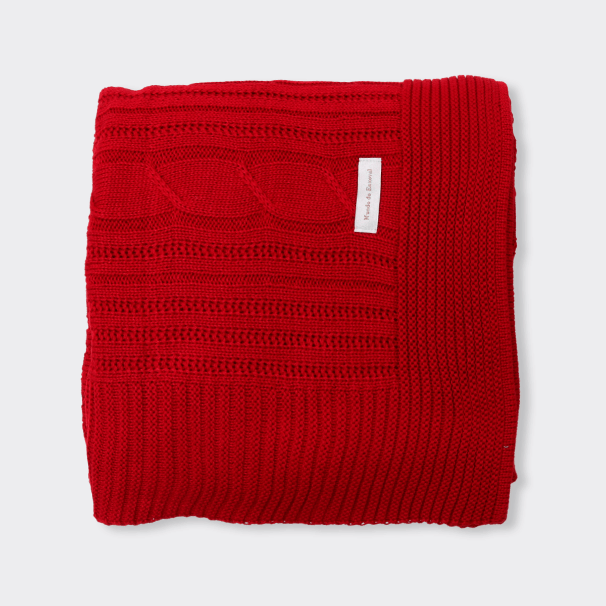 Peseira De Tricot Tranças - Vermelho