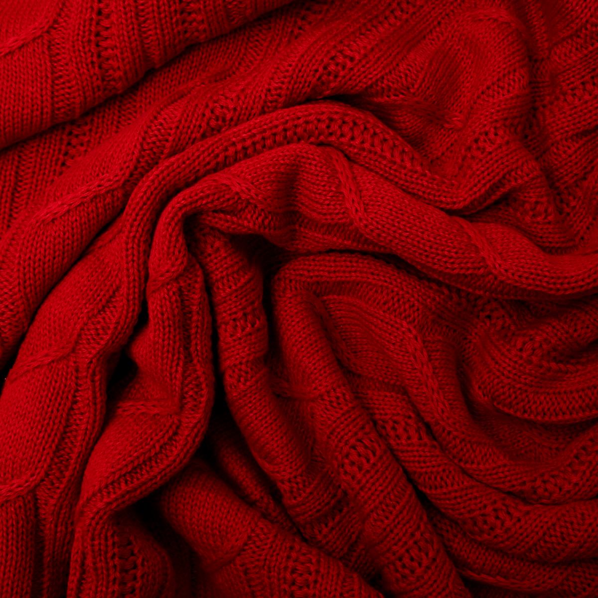 Peseira De Tricot Tranças - Vermelho